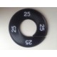 Maatring 9cm zwart/wit 25